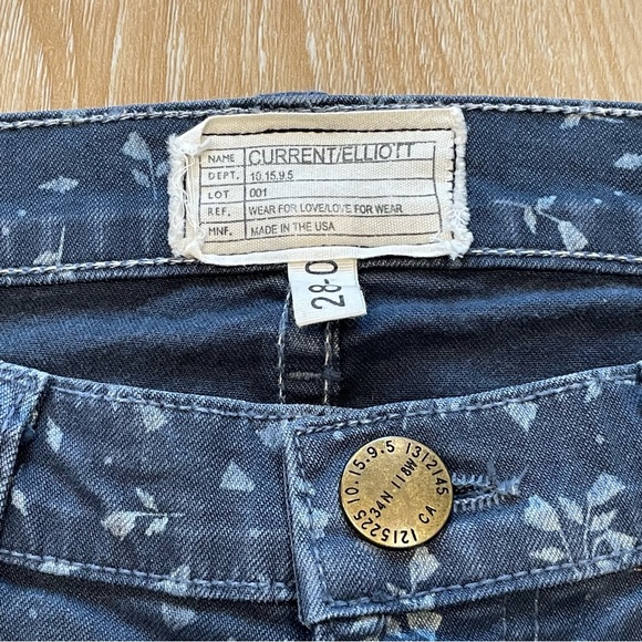 Current/Elliott The Stiletto Floral Print Jeans - Picture 11 of 16